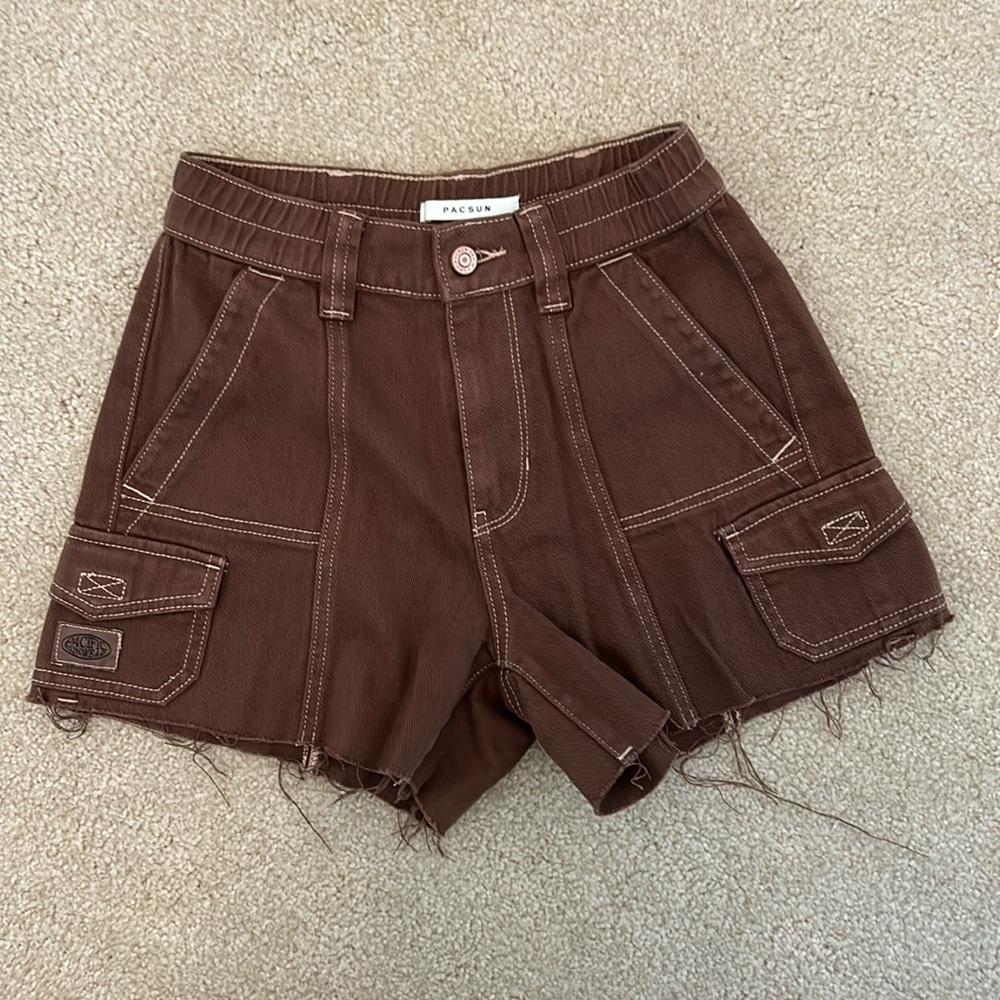 Women’s Size XS PacSun High Rise Cutoff Cargo Shorts